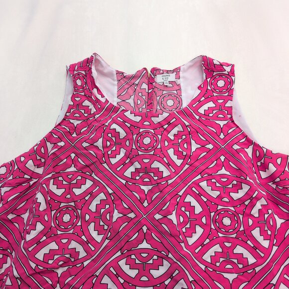 Crown & Ivy Pink Geometric Sleeveless Blouse 2X - Picture 6 of 10
